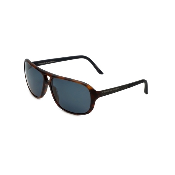 NWT IN BOX Porsche Design Matte Havana/Grey Sunglasses - Picture 4 of 5